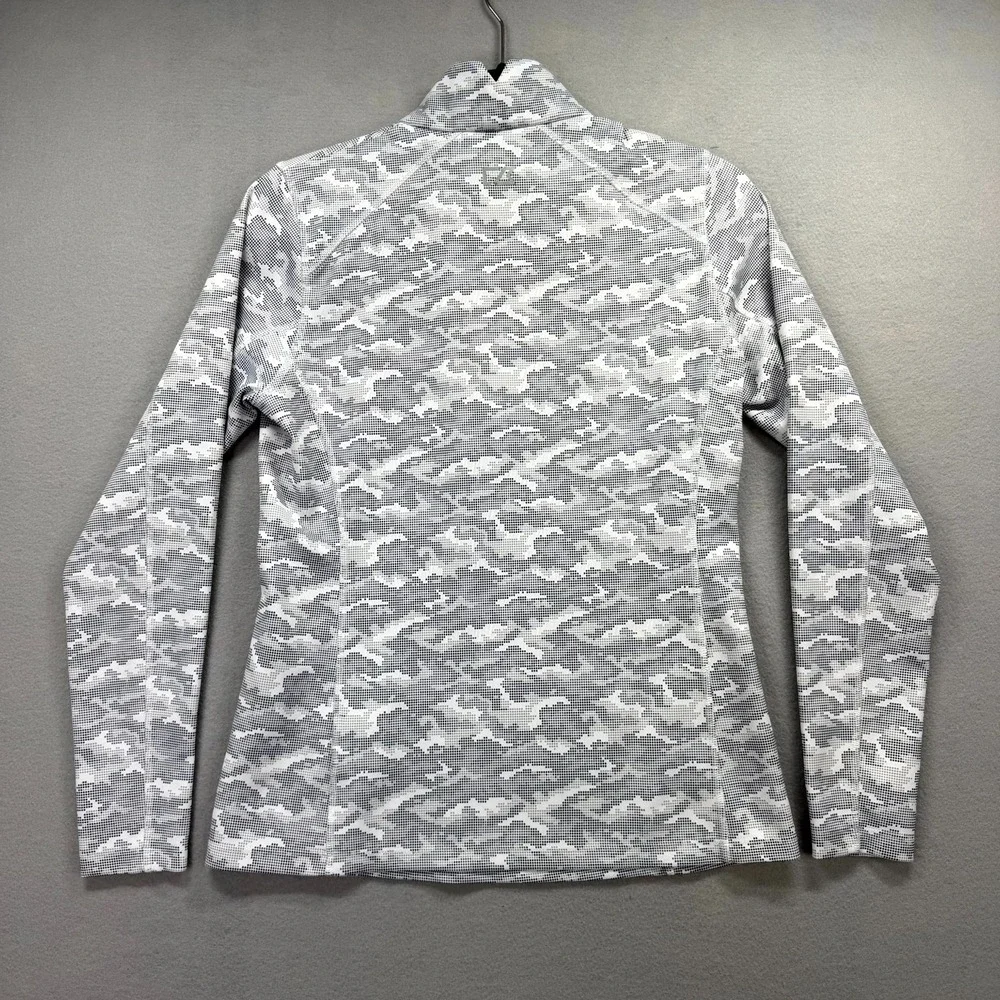 Cutter & Buck Traverse Shirt Womens Small Gray‎ Camo 1/4 Zip Folds of Honor USA